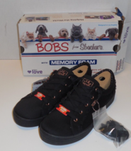 BOBS B Extra Cute Shoes Sneakers Women&#39;s Size 7.5 WIDE Black 2CUTE4U 113328W New - £35.79 GBP