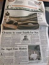 Red Sox California Angels Boston Globe October 12 1986 ALCS MLB - £13.76 GBP