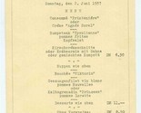 Dom Hotel Koln Menu Cologne Germany 1957 - $17.80