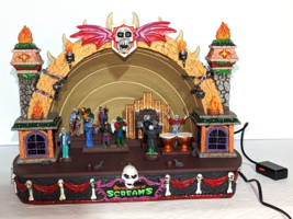 Lemax Symphony of Screams Creepy Orchestra Band Animated Light Sound Spooky Town - £67.19 GBP