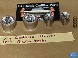OEM 62 Cadillac Deville DASH RADIO KNOBS **EXCELLENT CONDITION** - £59.16 GBP