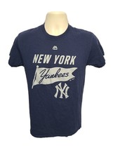 Majestic New York NY Yankees Adult Small Blue TShirt - £11.61 GBP