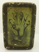 Antique Somers Bros. Fine Metal Boxes 1879 Green Tin &#39;Five Little Piggies&#39; - £44.13 GBP