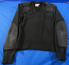 USN US Navy Sweater LARGE Dress Blue 3346 Acrylic V-Neck Pullover Type 1 Uniform - £23.94 GBP