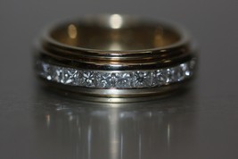 14K Yellow Gold 6.2mm Princess-cut Diamond Eternity Ring Wedding Band 1.20ct tw - £848.83 GBP