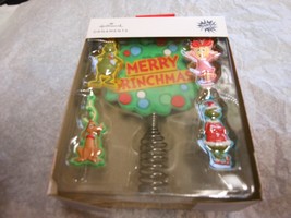 Hallmark &quot;Merry Grinchmas&quot; Mini-Tree Topper &amp; 4 Mini Ornaments 2024 USED - $11.83