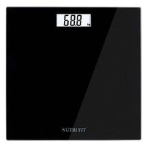 Nutri Fit Digital Bathroom Scale Body Weight Scales 400 Lbs Ultra Slim, Black - £28.43 GBP