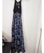 Free People One Kenya halter style blue black floral maxi dress size 0 - $40.62 CAD
