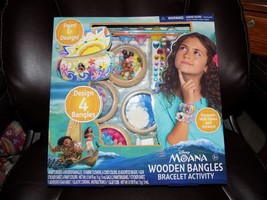 Moana Wooden Bangles Bracelet Activity Kit NEW - $22.94