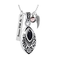 Mourning Crystal Teardrop Ash Jewelry Urn - Love Charms™ Option - £23.93 GBP+