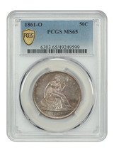 1861-O 50C PCGS MS65 - Liberty Seated Half Dollar - $9,166.50