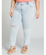 Lane Bryant High-Rise Straight Crop Jean - Light Wash Size 16 Destructed... - $33.87