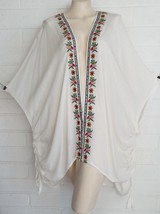 UMGEE Bluheaven M/L white caftan sleeve gauze open cover-up casual jacket cruise - £11.95 GBP