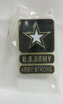 Lot of 2 Pins-U.S. Gold Pin and U.S. Army, Army Strong Pin, New and EUC - $10.79