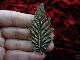 (b-leaf-5) Victorian leaf fern plant brass pin pendant brooch Wow I love leaves - £12.49 GBP