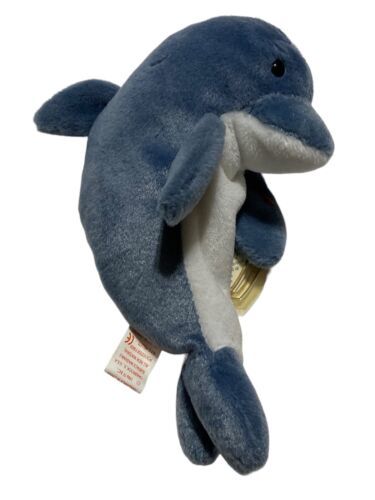 Primary image for Ty Beanie Babies ‘96 Echo Gray & white Dolphin Stuffed Animal 7” Vintage