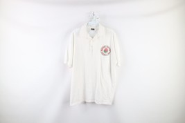Vintage 80s Mens XL Distressed Spell Out Rose Bowl Collared Golf Polo Shirt USA - £28.41 GBP
