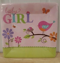 2 Pkgs - Tweet Baby Girl - Birds &amp; Butterfly Baby Shower 10 1/4&quot; Square ... - $8.79