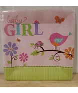 2 Pkgs - Tweet Baby Girl - Birds &amp; Butterfly Baby Shower 10 1/4&quot; Square ... - £6.90 GBP