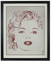 Marilyn Monroe Fort Encadré 29x33 Lithographie Signé Par Brett Livingstone&#39; - £152.52 GBP