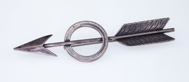 David Navarro Sterling Silver Arrow Circle Pin Brooch Nice - $295.12
