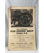1980 Gas Engine Meet Poster Steam Engine Dublin NH Cardboard Picture - $62.45 CAD