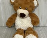 Spark Create Imagine plush brown cream teddy bear rattle crinkle ears qu... - $9.35