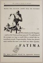 1927 Print Ad Fatima Turkish Cigarettes Football Player Carries the Ball - £10.61 GBP