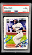 2021 Topps Series One #151 Evan White Rookie RC Seattle Mariners PSA 10 Gem Mint - £8.01 GBP