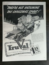 Vintage 1942 Tru Val Shirts Christmas Santa Claus Full Page Original Ad 721 - $6.64