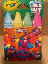 2014 Crayola Washable Sidewalk Chalk Fiesta 4 Pack *NEW* DTB - £6.31 GBP