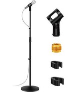 Mic Stand Microphone Stand Floor Detachable Boom Mic Arm Stands with Wei... - £65.98 GBP