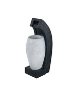 Black &amp; White Water Fountain w/ Vase, Light &amp; Pump - $5,252.73 MXN