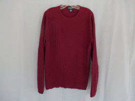 Bowen &amp; Wright men&#39;s sweater pullover Medium burgundy Merino wool cashmere blend - £13.91 GBP
