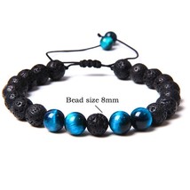 Braid Bracelet Women Natural 8mm Amethysts Lapis Lazuli Stone Beads Bracelets Me - £10.86 GBP