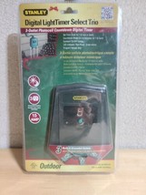 Stanley Outdoor Timer Select Trio 3-Outlet Photocell Countdown Timer Digital New - £12.10 GBP
