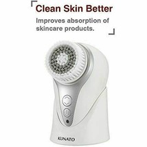 Sonic Facial Cleansing Brush 3 in 1 Mini Portable Vibration White Kunato... - $18.69