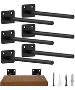 8 Inch Floating Shelf Bracket, 6 Pack Heavy Duty Hidden Shelf Brackets S... - £22.26 GBP