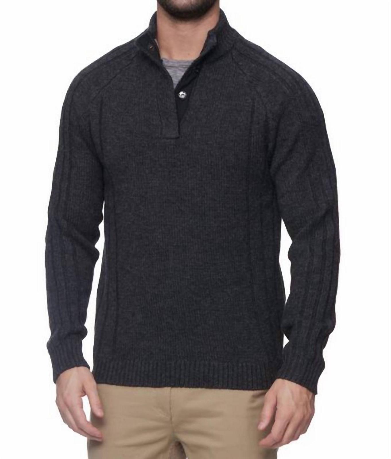 Flags &amp; Anthem plainview mock neck sweater Charcoal - $52.00