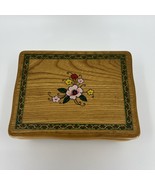 VTNG Norleans Wood Floral Jewelry Toyo Music Box Made InJapan Cottage Co... - $460.71 MXN