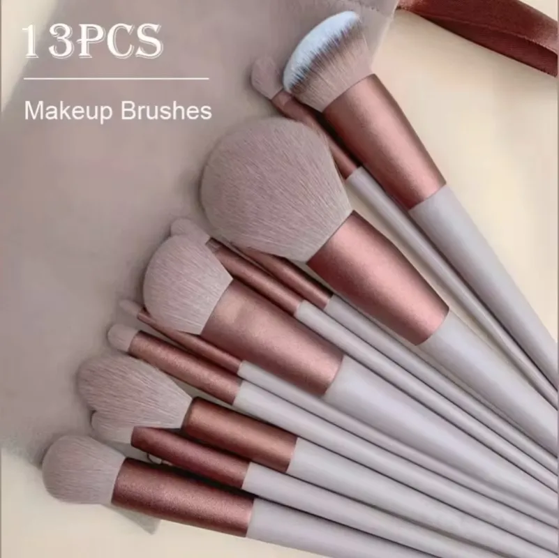 13PCS Makeup Brushes Set Eye Shadow Foundation Women Cosmetic Brush no bag - £8.63 GBP