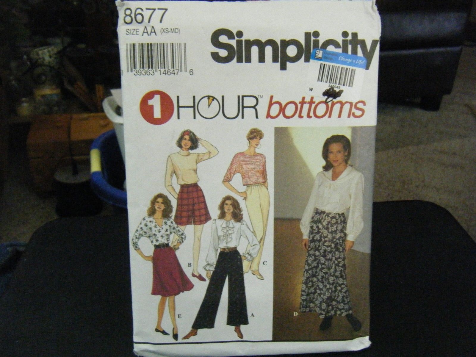 Simplicity 8677 Misses Full & Slim Pants & Skirt in 2 Lengths Pattern - Size XS - $6.98