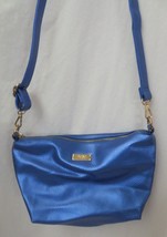 BCBG Paris Pebbled Faux Leather Bright Blue Crossbody Hobo Purse Handbag NWOT  - £11.96 GBP
