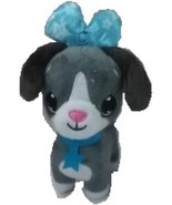 Pets - Light Up Led Stuffed Animals - Mini Grey Puppy With Blue Bow And - $21.99