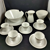 Rosenthal Germany &quot;Athenia&quot; 5 Underplate Cups Sugar/Creamer Gravy Bowl Discont - £102.91 GBP