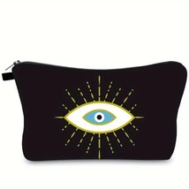 Waterproof Makeup Accessories Bag With Zipper BLACK - £15.76 GBP