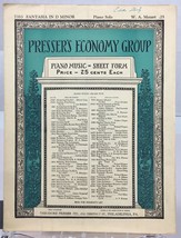 Mozart Fantasia In D Minor Piano Sheet Music Pressers Economy Group Theo... - £7.17 GBP