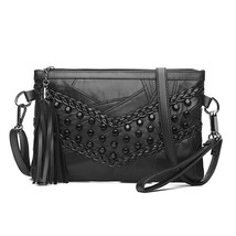 Fashion PU Leather Rivet Envelope Crossbody Bag for Women 2022 Female Clutch Mes - £17.00 GBP