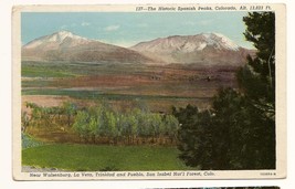 The historic spanish Peaks Colorado Vintage Postcard Unused - £4.60 GBP