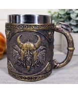 Norse Mythology Viking God Odin Alfather Coffee Mug 13oz Resin Drink Cup... - $42.09 CAD